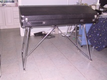 Keyboard on stand with cover 2.JPG